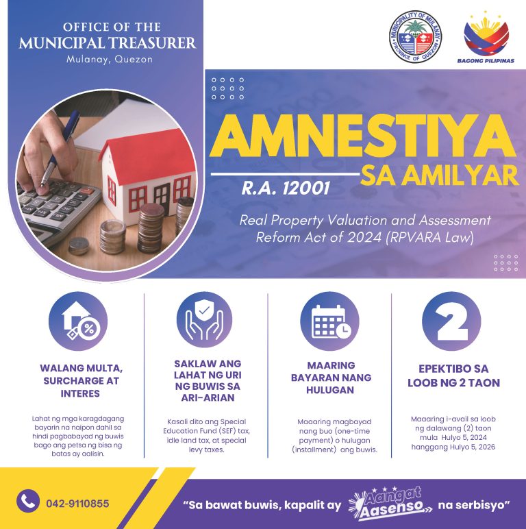 Amnestiya sa Amilyar: Bayad-Buwis na Walang Multa, Hulugan pa!